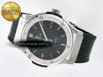 Classic Fusion Bang 42mm HBF 1:1 Best Edition Green Dial Diamonds Bezel on Green Leather Strap A2892 - Görsel 9