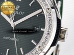 Classic Fusion Bang 42mm HBF 1:1 Best Edition Green Dial Diamonds Bezel on Green Rubber Strap A2892 - Görsel 11