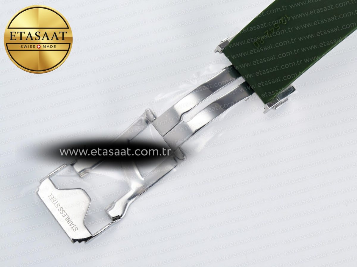 Classic Fusion Bang 42mm HBF 1:1 Best Edition Green Dial Diamonds Bezel on Green Rubber Strap A2892 - Görsel 24