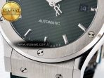 Classic Fusion Bang 42mm HBF 1:1 Best Edition Green Dial on Green Leather Strap A2892 - Görsel 12