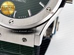 Classic Fusion Bang 42mm HBF 1:1 Best Edition Green Dial on Green Leather Strap A2892 - Görsel 13