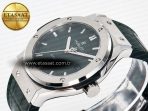 Classic Fusion Bang 42mm HBF 1:1 Best Edition Green Dial on Green Leather Strap A2892 - Görsel 6