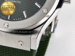 Classic Fusion Bang 42mm HBF 1:1 Best Edition Green Dial on Green Rubber Strap A2892 - Görsel 13