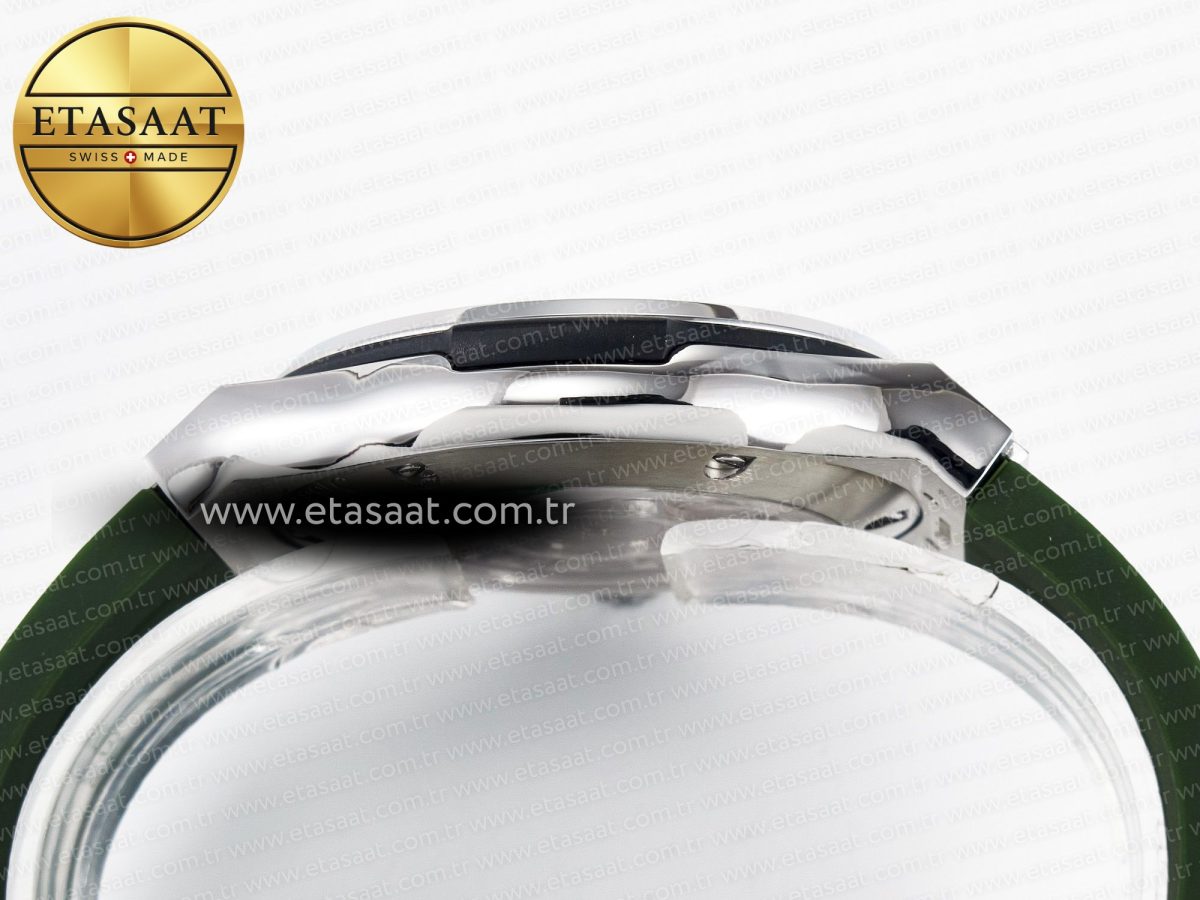 Classic Fusion Bang 42mm HBF 1:1 Best Edition Green Dial on Green Rubber Strap A2892 - Görsel 14