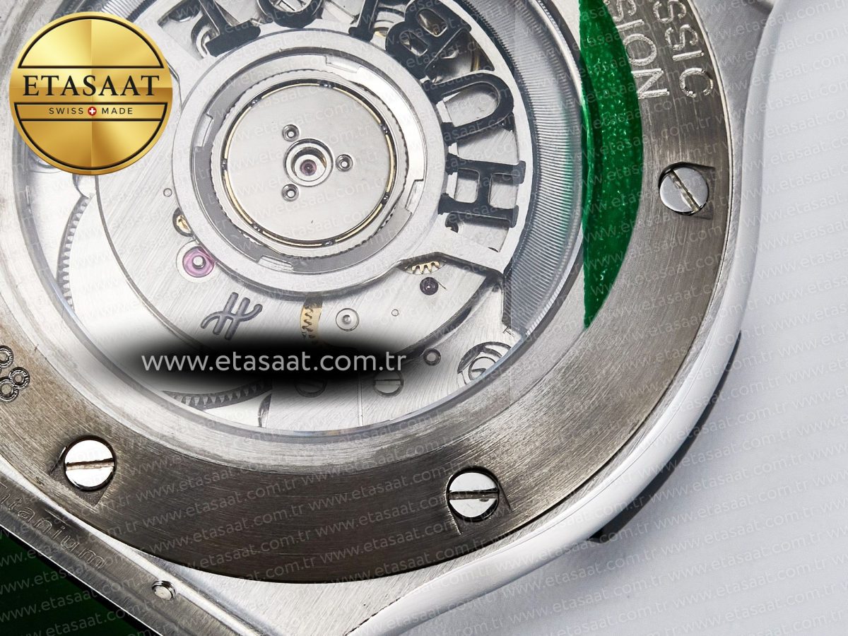 Classic Fusion Bang 42mm HBF 1:1 Best Edition Green Dial on Green Rubber Strap A2892 - Görsel 19