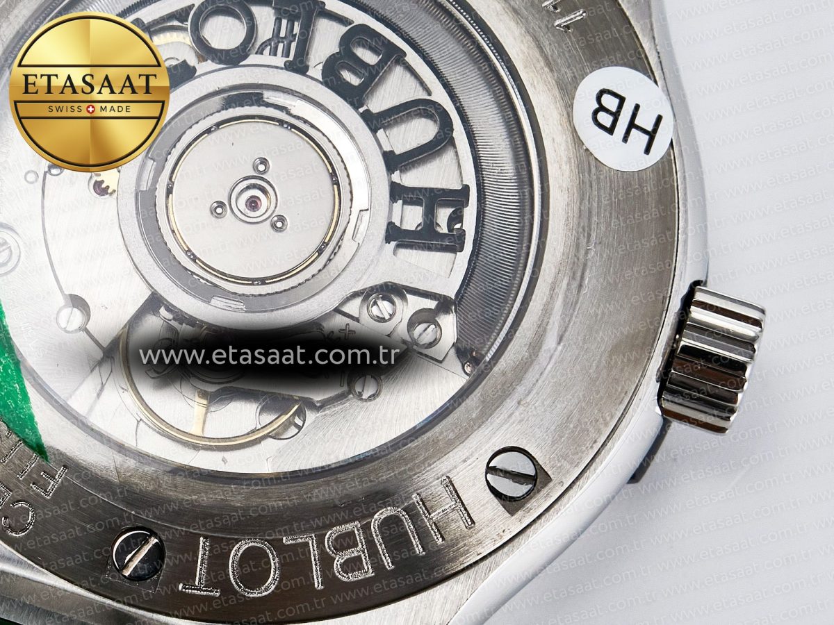 Classic Fusion Bang 42mm HBF 1:1 Best Edition Green Dial on Green Rubber Strap A2892 - Görsel 20