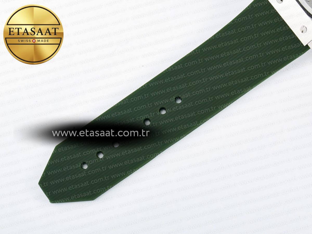 Classic Fusion Bang 42mm HBF 1:1 Best Edition Green Dial on Green Rubber Strap A2892 - Görsel 21