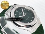 Classic Fusion Bang 42mm HBF 1:1 Best Edition Green Dial on Green Rubber Strap A2892 - Görsel 7
