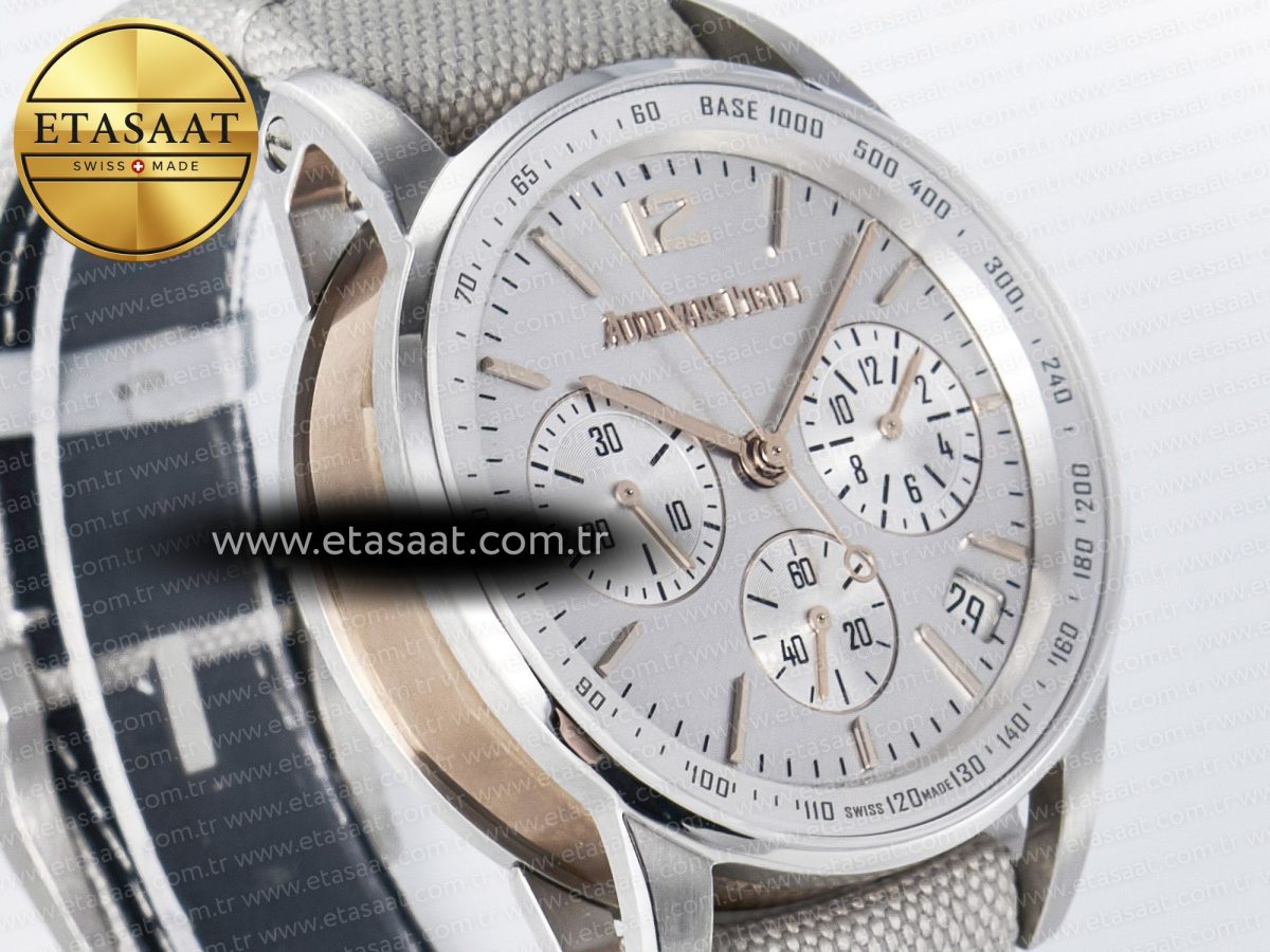Code 11.59 Chrono 26393 SS APPF Best Edition Silver Dial on White Nylon Strap A4401 - Görsel 5