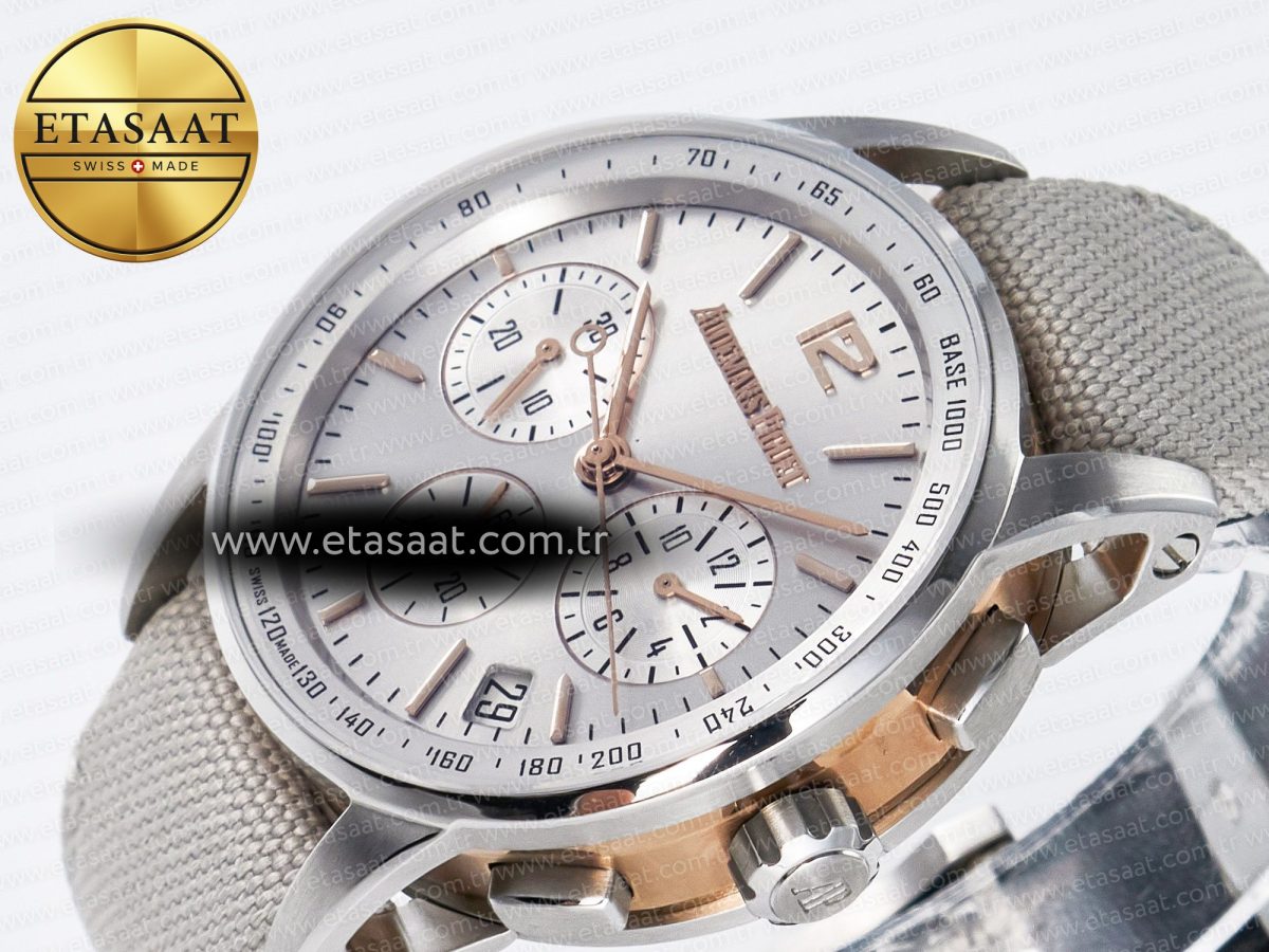 Code 11.59 Chrono 26393 SS APPF Best Edition Silver Dial on White Nylon Strap A4401 - Görsel 6