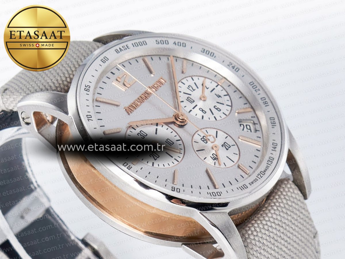 Code 11.59 Chrono 26393 SS APPF Best Edition Silver Dial on White Nylon Strap A4401 - Görsel 7