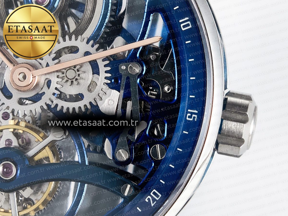 CODE 11.59 Tourbillon 26600 SS APPF Best Edition Blue Dial on Blue Nylon Strap A2948 - Görsel 11