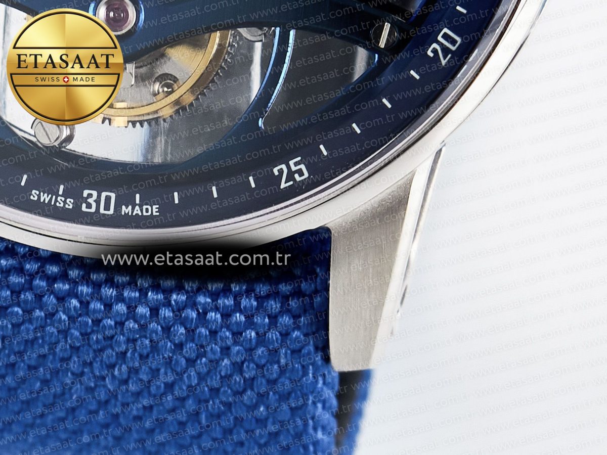 CODE 11.59 Tourbillon 26600 SS APPF Best Edition Blue Dial on Blue Nylon Strap A2948 - Görsel 13