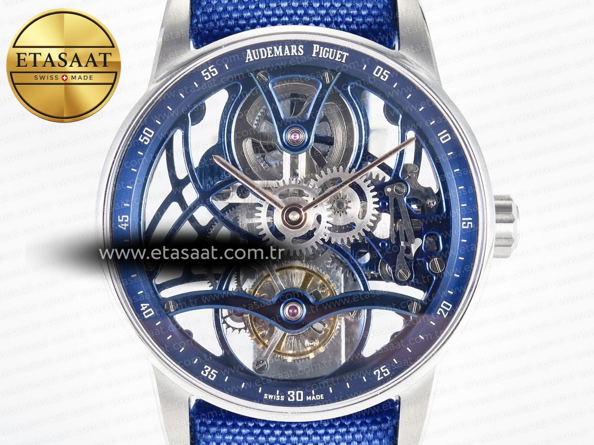 CODE 11.59 Tourbillon 26600 SS APPF Best Edition Blue Dial on Blue Nylon Strap A2948 - Görsel 4