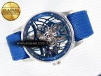 CODE 11.59 Tourbillon 26600 SS APPF Best Edition Blue Dial on Blue Nylon Strap A2948 - Görsel 8