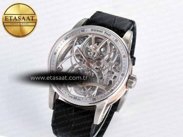 CODE 11.59 Tourbillon 26600 SS APPF Best Edition White Dial on Black Leather Strap A2948