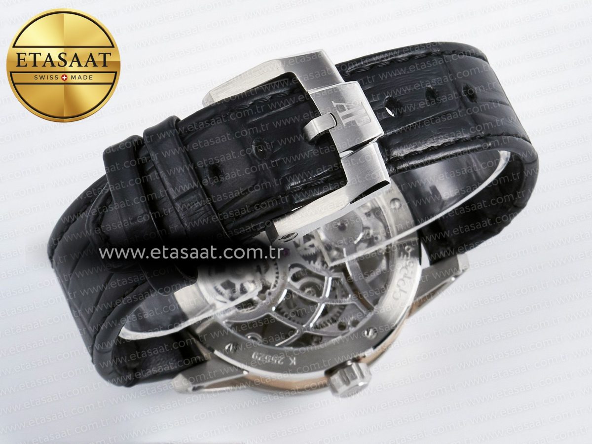 CODE 11.59 Tourbillon 26600 SS APPF Best Edition White Dial on Black Leather Strap A2948 - Görsel 16