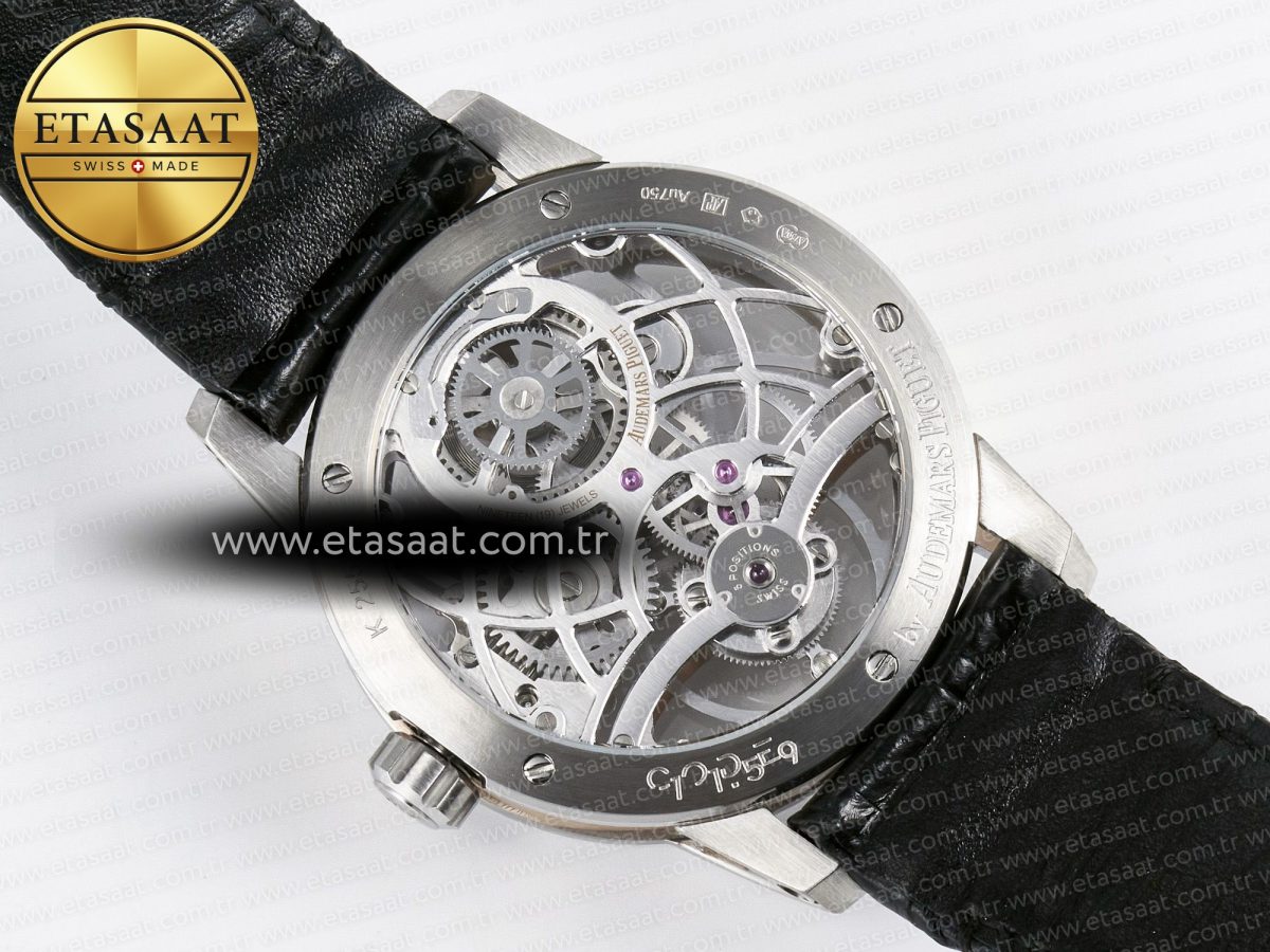 CODE 11.59 Tourbillon 26600 SS APPF Best Edition White Dial on Black Leather Strap A2948 - Görsel 17