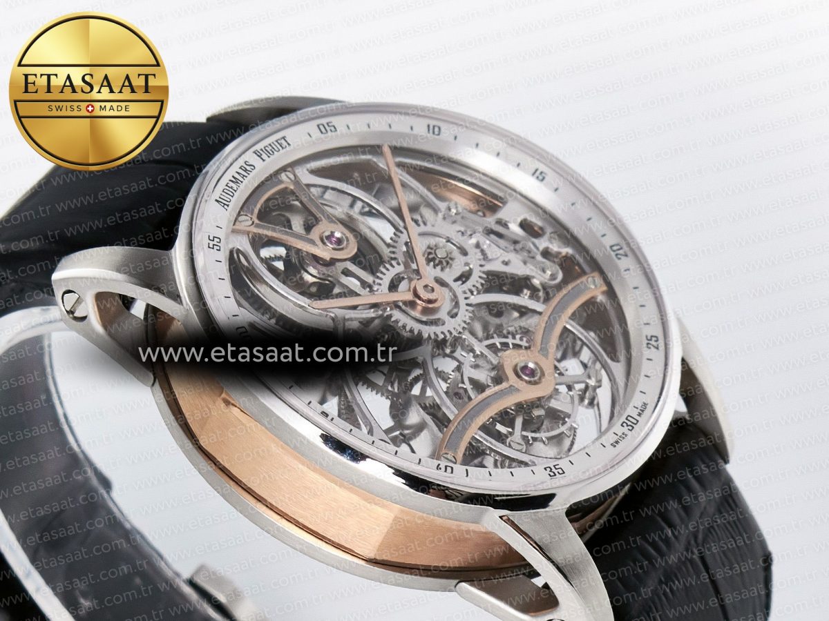 CODE 11.59 Tourbillon 26600 SS APPF Best Edition White Dial on Black Leather Strap A2948 - Görsel 7