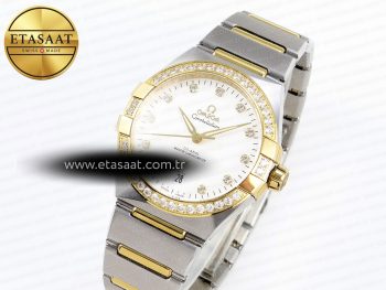 CONSTELLATION 39MM SS/YG DIAMONDS BEZEL ASWF 1:1 BEST EDITION WHITE DIAMONDS DIAL ON SS/YG BRACELET A8800