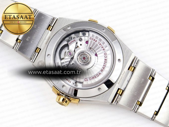 CONSTELLATION 39MM SS/YG DIAMONDS BEZEL ASWF 1:1 BEST EDITION WHITE DIAMONDS DIAL ON SS/YG BRACELET A8800 - Görsel 14