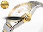 CONSTELLATION 39MM SS/YG DIAMONDS BEZEL ASWF 1:1 BEST EDITION WHITE DIAMONDS DIAL ON SS/YG BRACELET A8800 - Görsel 7