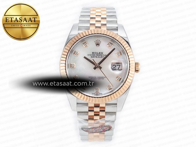 Datejust 126331 41mm 904L SS/RG Clean 1:1 Best Edition MOP Diamond Dial on Jubilee Bracelet VR3235 - Görsel 3