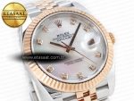 Datejust 126331 41mm 904L SS/RG Clean 1:1 Best Edition MOP Diamond Dial on Jubilee Bracelet VR3235 - Görsel 5