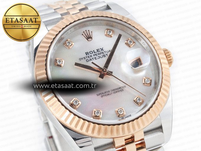 Datejust 126331 41mm 904L SS/RG Clean 1:1 Best Edition MOP Diamond Dial on Jubilee Bracelet VR3235 - Görsel 5