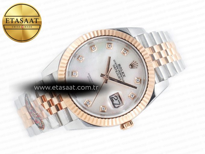 Datejust 126331 41mm 904L SS/RG Clean 1:1 Best Edition MOP Diamond Dial on Jubilee Bracelet VR3235 - Görsel 8