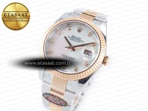 Datejust 126331 41mm 904L SS/RG Clean 1:1 Best Edition MOP Diamond Dial on Oyster Bracelet VR3235