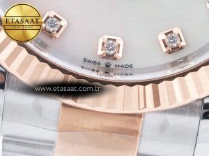 Datejust 126331 41mm 904L SS/RG Clean 1:1 Best Edition MOP Diamond Dial on Oyster Bracelet VR3235 - Görsel 13