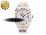 Datejust 126331 41mm 904L SS/RG Clean 1:1 Best Edition MOP Diamond Dial on Oyster Bracelet VR3235 - Görsel 3