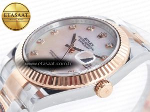 Datejust 126331 41mm 904L SS/RG Clean 1:1 Best Edition MOP Diamond Dial on Oyster Bracelet VR3235 - Görsel 6