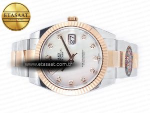 Datejust 126331 41mm 904L SS/RG Clean 1:1 Best Edition MOP Diamond Dial on Oyster Bracelet VR3235 - Görsel 9