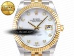 Datejust 126331 41mm 904L SS/YG Clean 1:1 Best Edition MOP Diamond Dial on Jubilee Bracelet VR3235 - Görsel 4