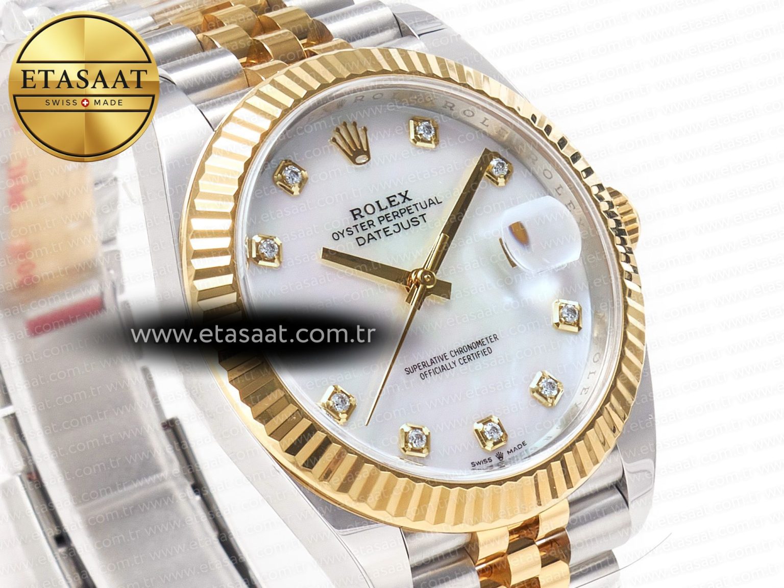 Datejust 126331 41mm 904L SS/YG Clean 1:1 Best Edition MOP Diamond Dial on Jubilee Bracelet VR3235 - Görsel 5