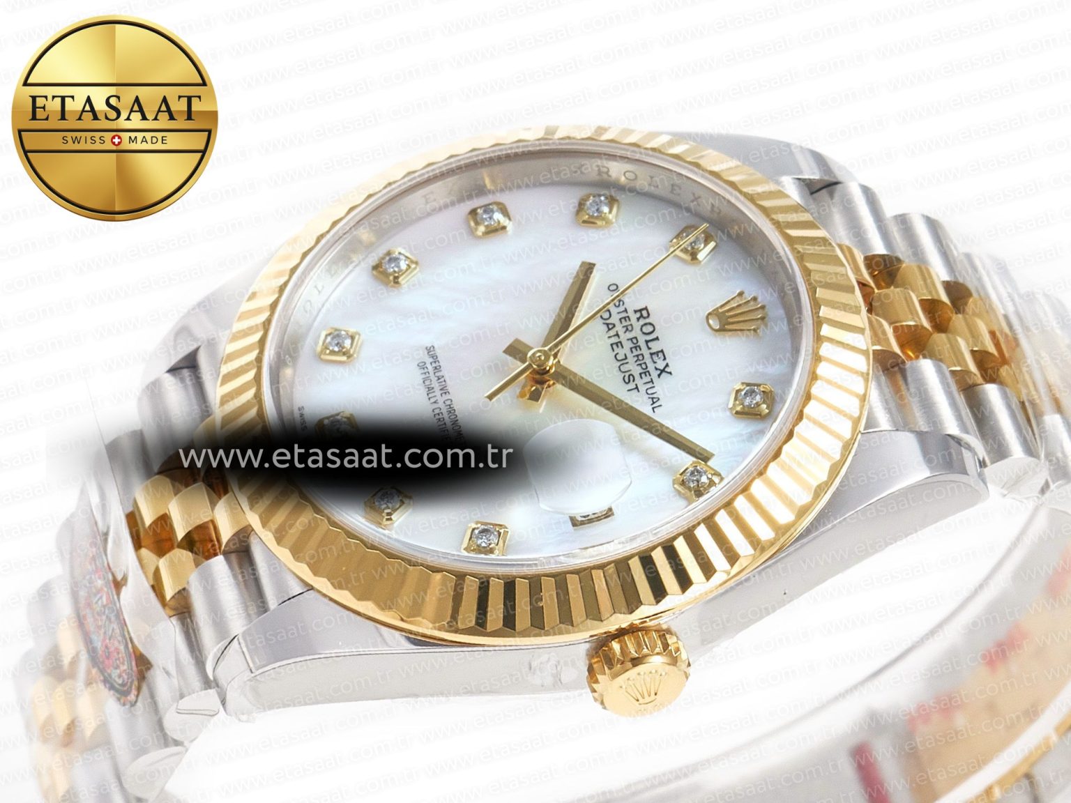 Datejust 126331 41mm 904L SS/YG Clean 1:1 Best Edition MOP Diamond Dial on Jubilee Bracelet VR3235 - Görsel 6