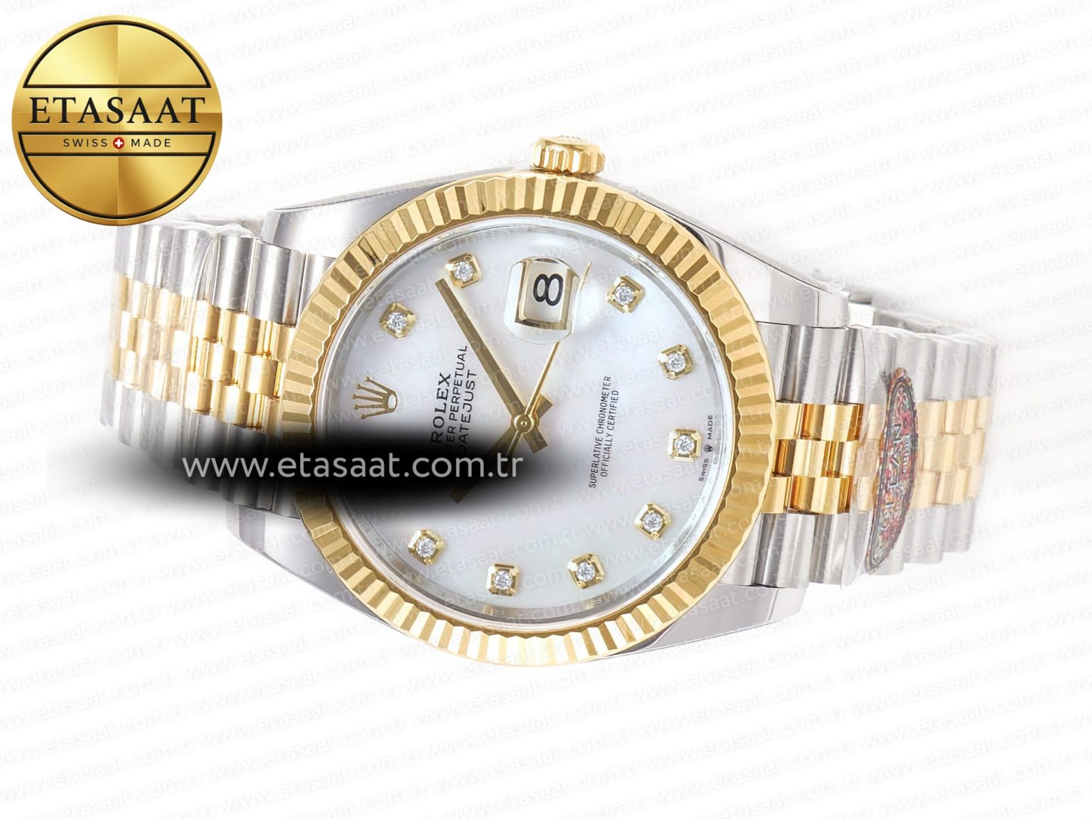 Datejust 126331 41mm 904L SS/YG Clean 1:1 Best Edition MOP Diamond Dial on Jubilee Bracelet VR3235 - Görsel 9