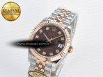 DateJust 31 278271 ARF 1:1 Best Edition 904L Steel Brown Diamonds Dial on SS/RG Jubilee Bracelet ETA 2688