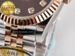 DateJust 31 278271 ARF 1:1 Best Edition 904L Steel Brown Diamonds Dial on SS/RG Jubilee Bracelet ETA 2688 - Görsel 13