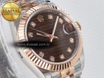 DateJust 31 278271 ARF 1:1 Best Edition 904L Steel Brown Diamonds Dial on SS/RG Jubilee Bracelet ETA 2688 - Görsel 5