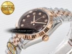 DateJust 31 278271 ARF 1:1 Best Edition 904L Steel Brown Diamonds Dial on SS/RG Jubilee Bracelet ETA 2688 - Görsel 6