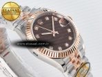 DateJust 31 278271 ARF 1:1 Best Edition 904L Steel Brown Diamonds Dial on SS/RG Jubilee Bracelet ETA 2688 - Görsel 7