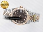 DateJust 31 278271 ARF 1:1 Best Edition 904L Steel Brown Diamonds Dial on SS/RG Jubilee Bracelet ETA 2688 - Görsel 9