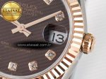 DateJust 31 278271 ARF 1:1 Best Edition 904L Steel Brown Diamonds Dial on SS/RG Oyster Bracelet ETA 2688 - Görsel 11