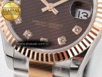 DateJust 31 278271 ARF 1:1 Best Edition 904L Steel Brown Diamonds Dial on SS/RG Oyster Bracelet ETA 2688 - Görsel 12