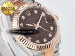 DateJust 31 278271 ARF 1:1 Best Edition 904L Steel Brown Diamonds Dial on SS/RG Oyster Bracelet ETA 2688 - Görsel 5