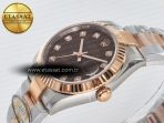 DateJust 31 278271 ARF 1:1 Best Edition 904L Steel Brown Diamonds Dial on SS/RG Oyster Bracelet ETA 2688 - Görsel 6