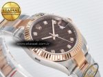 DateJust 31 278271 ARF 1:1 Best Edition 904L Steel Brown Diamonds Dial on SS/RG Oyster Bracelet ETA 2688 - Görsel 7